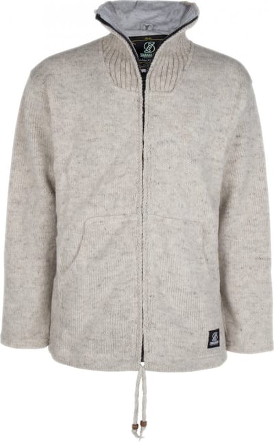 Gebreid Wollen Heren/Uni Vest van Schapenwol met Katoenen Voering en hoge kraag - SHAKALOHA - M Flyer Collar XXL
