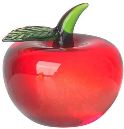 Appel Beeldje Sprankelend Kristal - Ornament - Tafel Decoratie - Papiergewicht - Kunstglas - Duurzaam en Stevig - Fruitbeeldje