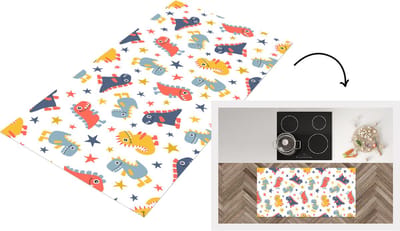 Keukenloper - Loper keuken - Patronen - Dino - Sterren - 120x60 cm - Keukenloper vinyl