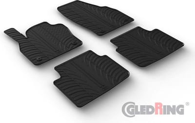 Gledring Rubbermatten passend voor Skoda Kamiq 9/2019- (T profiel 4-delig + montageclips)
