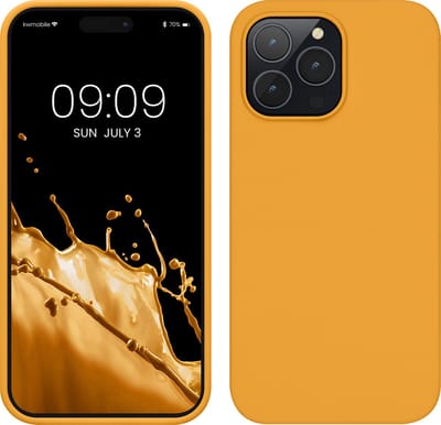 kwmobile telefoonhoesje geschikt voor Apple iPhone 14 Pro Max - Hoesje met siliconen coating - Smartphone case in mango