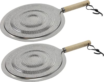 Svenska living Vlamverdeler - 2x - sudderplaat - RVS - diameter 22 cm