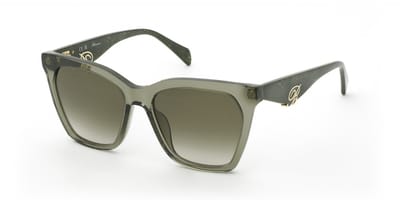 Blumarine SBM901V Verde trasparente lucido 55/17/140 WOMAN Zonnebrillen