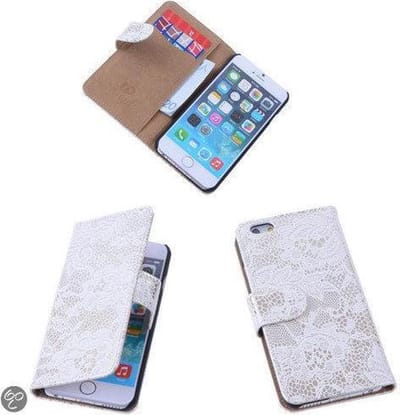Lace Wit iPhone 6 Plus Book/Wallet Case/Cover Hoesje