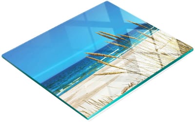 Multifunctionele decoratieve glazen snijplank voor de keuken, zeegras, 60x52 cm