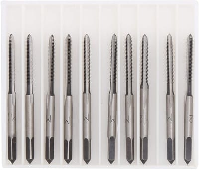 Dailygoods- Tapset 10 Stuks - Metrische Conische Plug-Tapset - Koolstofstaal - Rechte Groeven - Eenvoudig te Gebruiken - Hoogwaardige Sterkte - Schroefdraadboor