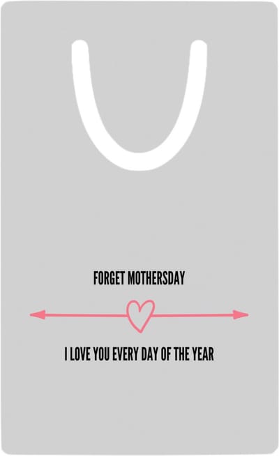 Hacebo® - forget mothersday I love you every day of the year metalen boekenlegger - Mama - elke dag houden van je moeder - liefste moeder - verjaardag - cadeau - kado - bedankje - geschenk Bladwijzer boekenleggers - 7.6 cm x 5cm