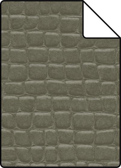 Proefstaal Origin Wallcoverings behang krokodillenhuid taupe - 26,5 x 21 cm - 347779-S