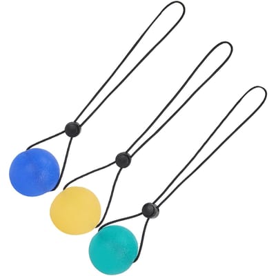 3 stuks Ronde Handgreepbal Hoge Sterkte Handpols Sterkte Training Massagebal black