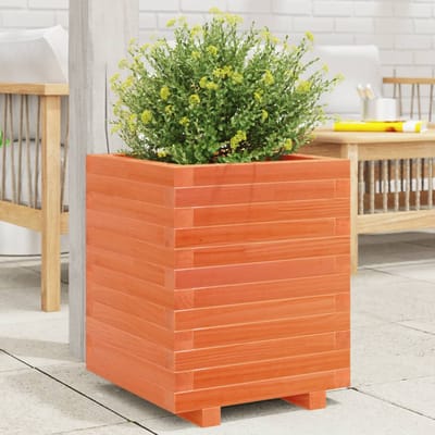 vidaXL - Plantenbak - 40x40x49,5 - cm - massief - grenenhout - wasbruin