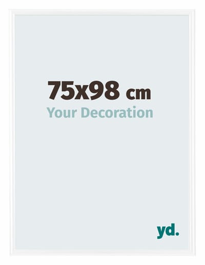 Your Decoration - Fotolijst 75x98 cm - Kunststof - Wit Hoogglans - Bordeaux