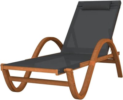 Ligstoel met kussen - Zonnebed Tuin - Buiten Ontspannen - 4 standen rugleuning - 74 x 63 x 94 cm