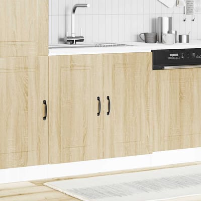 vidaXL - Spoelbakonderkast - Kalmar - 80x46x81,5cm - bewerkt - hout - sonoma - eiken