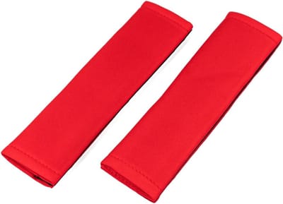 Gordelbeschermers - Gordelhoesjes - Comfortabel Reizen - Zacht Materiaal - 22 x 6 cm - Rood