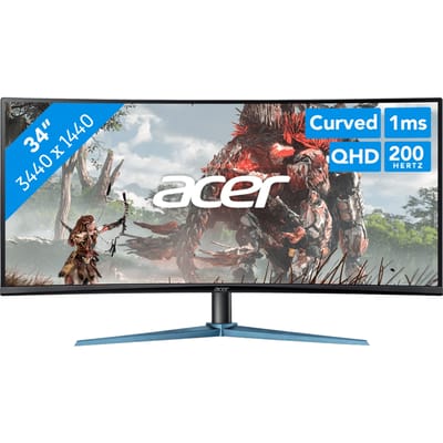 Acer ED340CUR X0 computer monitor 86,4 cm (34") 3440 x 1440 Pixels UltraWide Quad HD LCD Zwart