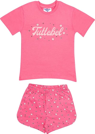Fun2Wear - Tuttebel Shortama Baby | Roze - Katoen - Maat 74