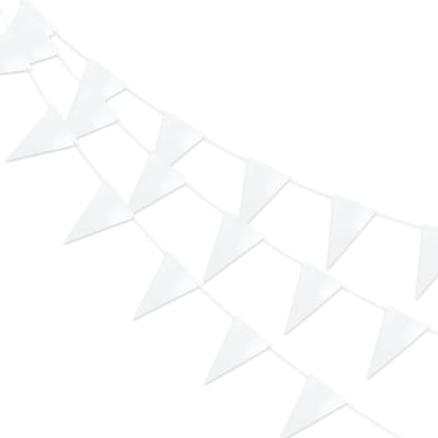 Q2P - Slingers - Verjaardag - Versiering - Bruiloft - Vlaggenlijn - Feestartikelen - Feest - Decoratie - Slinger - Wit