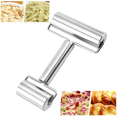 Dailygoody - Deeg Roller Tool - Ideaal voor Bakkers - Zilver - Non-Stick Rollende Pin - Voor Deeg en Gebak - Geschikt voor Pizza en ...