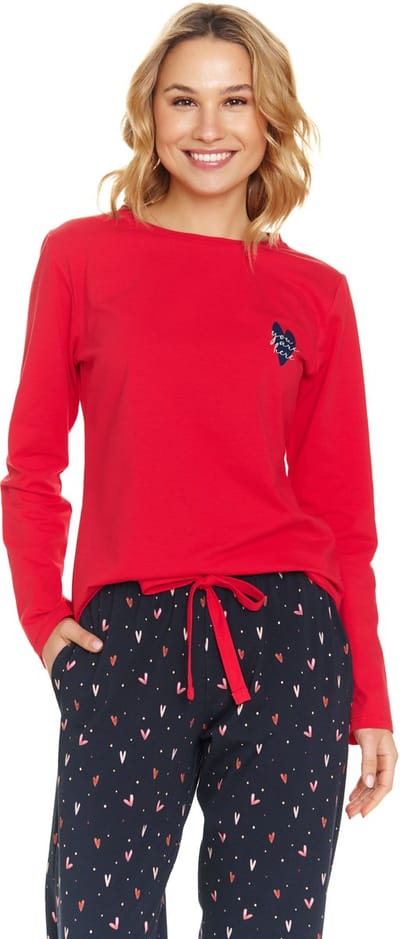 Doctor Nap Dames Pyjama Winter Lange Mouw Lange Broek Hearts PM.7130 40 / L
