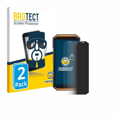 BROTECT - privacy screenprotector voor Ulefone Armor X32 - Folie Beschermfolie Blauwlichtfilter 2 Stuks