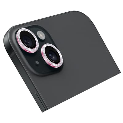 Holdit Camera Lens Protector Glitter geschikt voor Apple iPhone 15 / 15 Plus