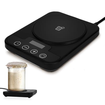 Ynkkvre -Starter Warmer - Zuurdesem Gistingsbox - Precisie Temperatuurregeling 21°C-38°C + LED-digitale Scherm - 1 Stuk - Voor Zuivel En Deeg Zwart