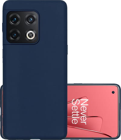 Hoesje - Geschikt voor OnePlus 10 Pro - Sterk & Shockproof - Hoes Cover - Siliconen Case - Donkerblauw