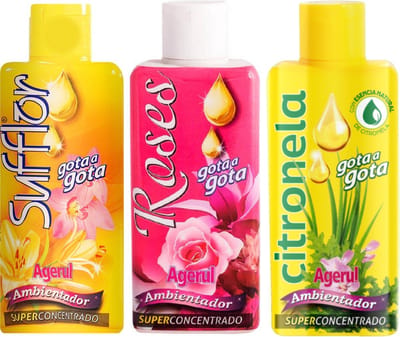 Agerul Gota Gota Mix luchtverfrissers - Sufflor - Roses - Citronela