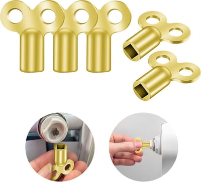 Set van 5 Universele Radiatorsleutels voor Ontluchting en Onderhoud