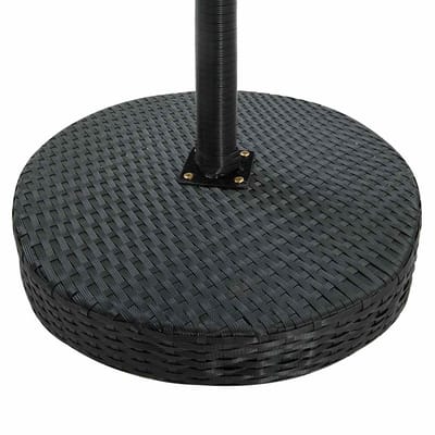 vidaXL - Tuintafel - 60,5x106 - cm - poly - rattan - zwart