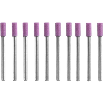 Ensemble de 50 pièces Meule Aiguisage Tige Outils Rotatifs avec Tête en Pierre Abrasive 4mm