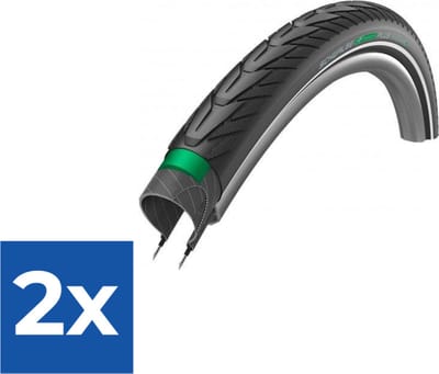 Schwalbe energizer plus green guard 55-622(28x2.15) zwart reflex - Voordeelverpakking 2 stuks
