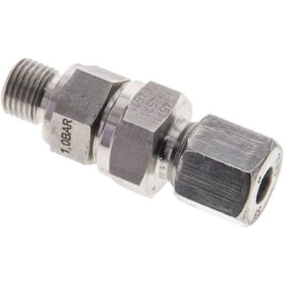 8S (M16x1.5) & G1/4'' Regeling-Uit RVS Terugslagklep Snijring Buitendraad 1-400 bar ISO 8434-1