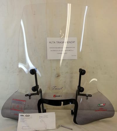 Scooter Windscherm - Voorscherm Deflector - Bescherming Scooter - Voorgeboord Montageset - Specifieke Pasvorm - Zwart