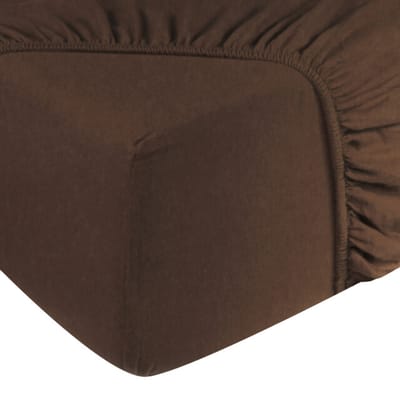 DoubleDry Hoeslaken Flanel 100% Zacht Katoen - Eenpersoons 90x200 cm - Rondom Elastiek - Bruin