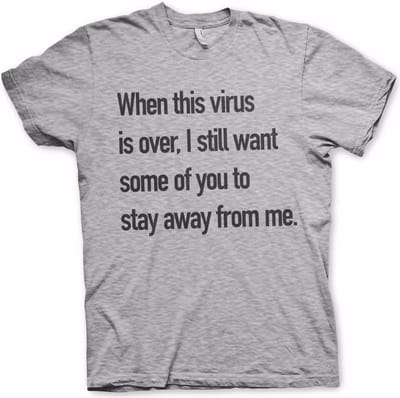 Hybris Stay Away From Me T-shirt grijs gemêleerd