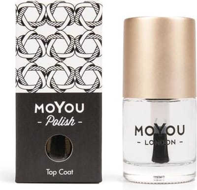 MoYou London Topcoat - Voor het aflakken en beschermen van jouw toffe stempel designs - Smudge Resistant Top Coat 10ml
