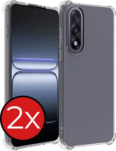 Hoesje - 2 Stuks - Geschikt voor OnePlus Nord 5 - Sterk & Shockproof - Back Cover - Siliconen Case - Telefoon Hoes Shock Proof - Telefoonhoes - Transparant