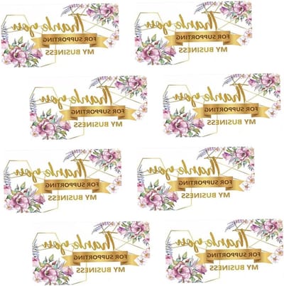 Bedank Kaarten - Bloemen ontwerpen - Bedrijf communicatie - Ruimte voor bericht - 50 stuks - Diverse kleuren