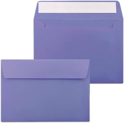 Enveloppen C6 - Paarse enveloppen - Kaarten versturen - Zonder venster - 300 stuks - Paars
