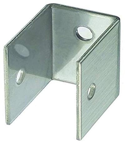 U-beugel gestempeld roestvrij staal voor paneeldiktes tot 1 inch - 1-1/4 inch hoogte en 1-1/2 inch basis