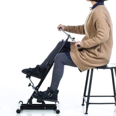 Revalidatie Fiets - Oefenfiets Arm Been - Fysieke Kracht Trainen - Compact Opvouwbaar Ontwerp - 87-96 cm Hoogte - Zwart