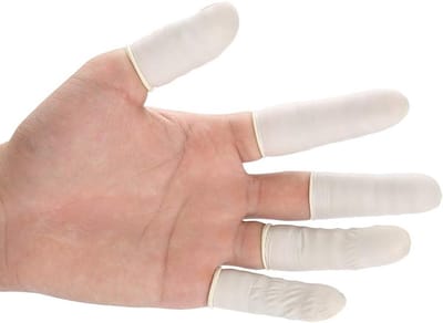 100 Stuks Latex Vingerbedden voor Precisiewerk, Nagelkunst en Elektronische Reparaties