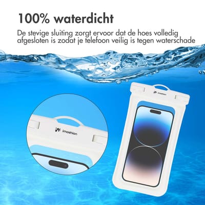 imoshion Waterdicht Telefoonhoesje voor Onderwater - Universele Dry Bag - Wit