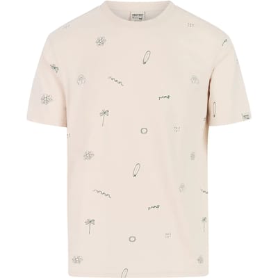 Protest PRTKeely - T-shirt Heren - Korte mouwen - Ronde hals - Crème