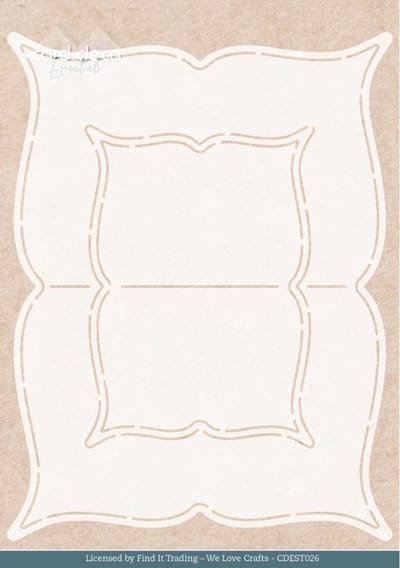 Stencil - Card Deco Essentials - Rose Decorations Label