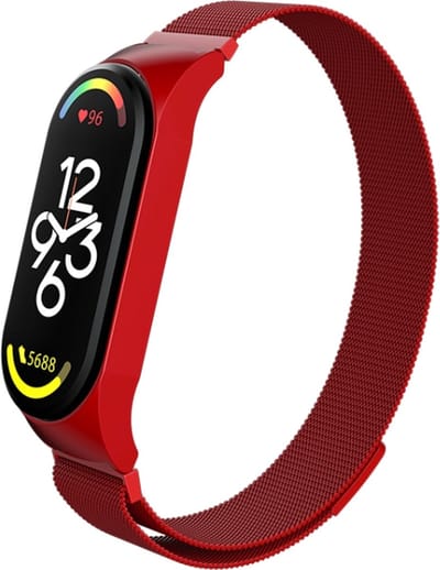 Milanees bandje - geschikt voor Xiaomi Smart Band 7 / Mi Band 7 - rood