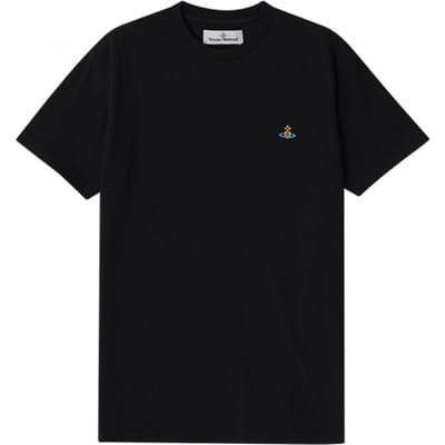 Vivienne Westwood 3g010013 J001m N401 Orb Of Logo Borduurwerk Publiek T-shirt met Korte Mouwen 3G010013 J001M N401 (M)