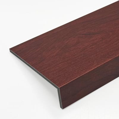 Vensterbankhoes - Vensterbank afwerking - Vensterbank decoreren - Houtnerf design - 140 x 25 cm - Donker hout