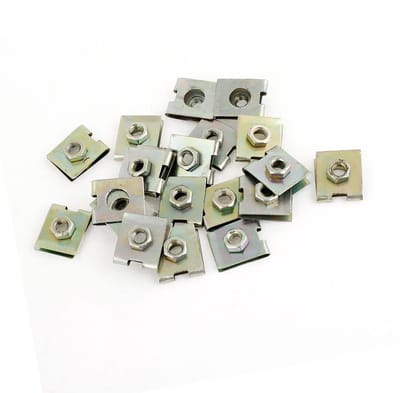 Dailygoods- Klemmen U-vorm - Set van 20 - Duurzaam metaal - Bevestigingsclips voor draden - Gatdiameter 10 mm - Eenvoudig te installeren